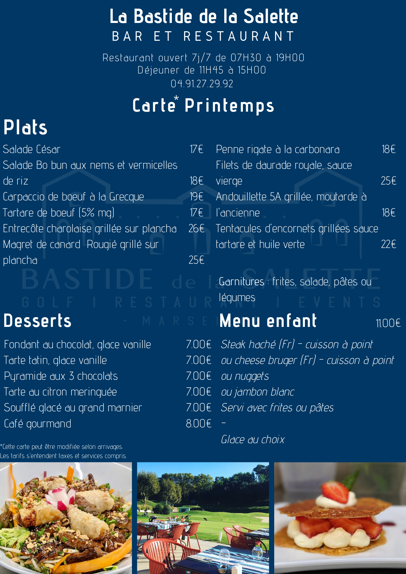 Restaurant Bastide de la Salette à Marseille La Valentine
