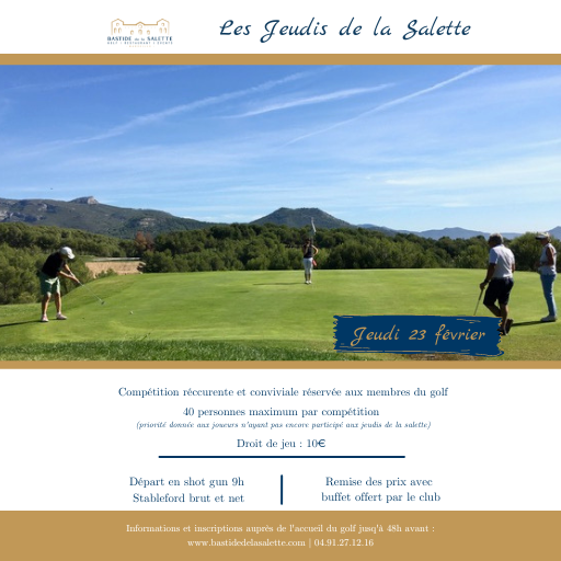 Compétition de golf au Golf Bastide de la Salette à Marseille